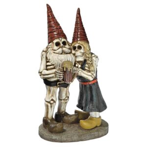 Design Toscano QM14018 8 1/2 Inch Bones and Brew Skeleton Gnomes Statue