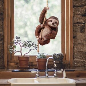 Design Toscano QM2890800 8 Inch Sloth Hanging from Rope