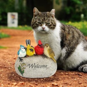 Design Toscano QM7512040 8 1/2 Inch Birdy Welcome Garden Stone Statue Medium