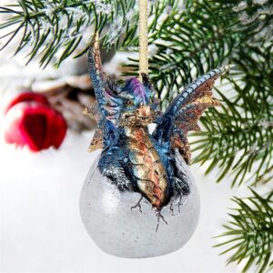 Design Toscano QS294042 2 1/2 Inch Hard Boiled Dragon Hatchling Holiday Ornament