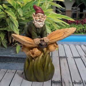 Design Toscano SH380879 16 /2 Inch On a Butterfly's Back Gnome Statue