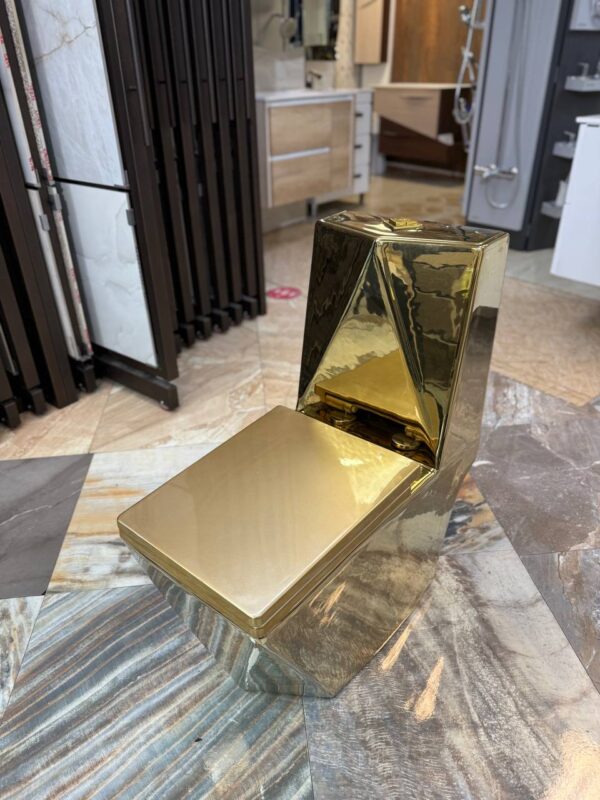 One-Piece Square Toilet Black And Gold (Copy)